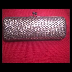Sparkle/glitter metal clutch